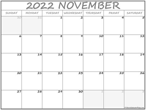 November 2020 Calendar Free Printable Calendar Templates