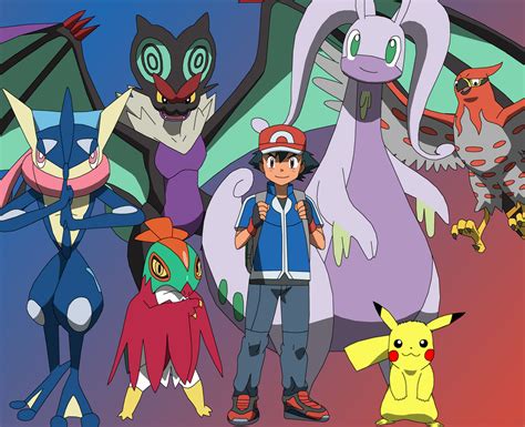 Jump to navigationjump to search. Ash's Kalos Pokemon (w/ Pikachu) by PokemonXYLover1998 on ...