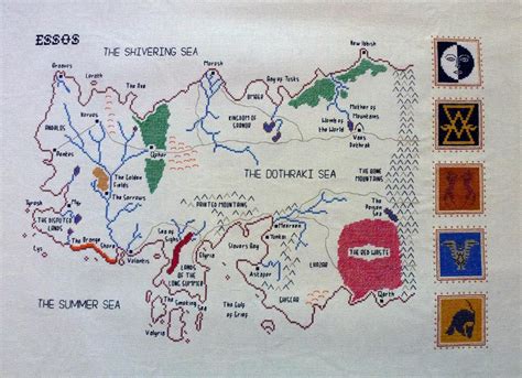 Game Of Thrones Map Of Essos With Sigils By Randomlygenyvr On Deviantart