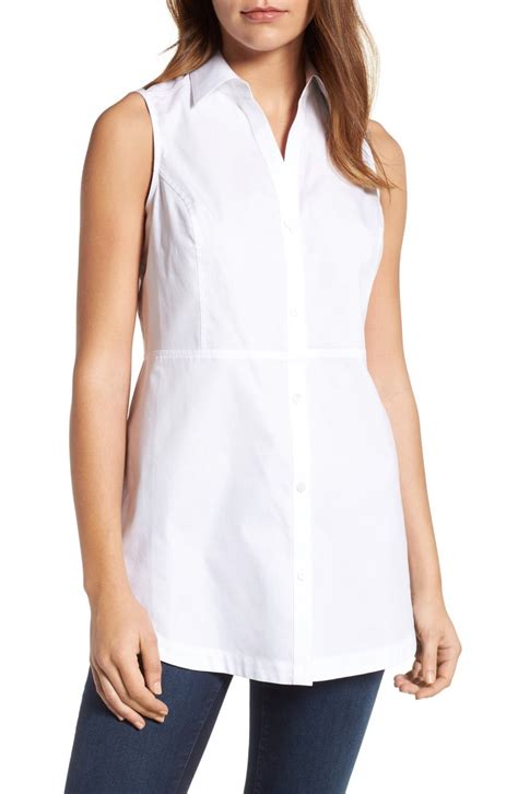 Sleeveless Blouse With Collar Tailored Collared Blouse For Women