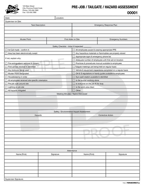 Task Hazard Assessment Tha1 Form Forms Direct Location Cmpa Handbook