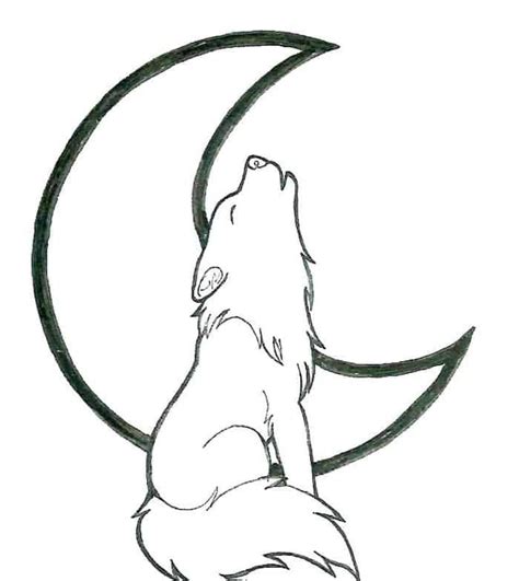 Wolf Howling At The Moon Coloring Pages From Printable Wolf Coloring