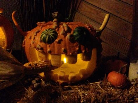 K Rbis Schnitzen Halloween Smoking Viking Pumpkin Carving