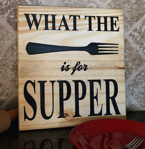 A part of hearst digital media elle decor participates in various affiliate marketing programs, which means we may get paid commissions on editorially chosen products purchased through our links to. Funny Kitchen Signs, Rustic Kitchen Decor, What The Fork ...