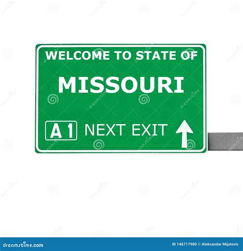 Missouri Road Sign Isolated On White Stock Photo Image Of Missouri