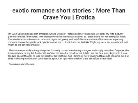 exotic romance short stories more than crave you erotica