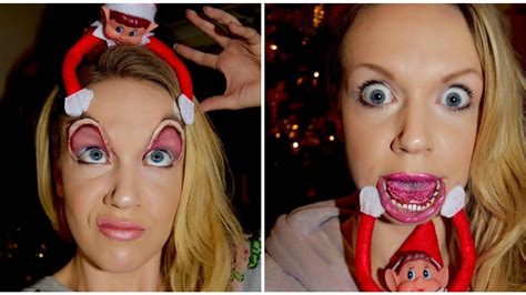 This Elf On The Shelf Makeup Look Is So Good — And Scary Allure
