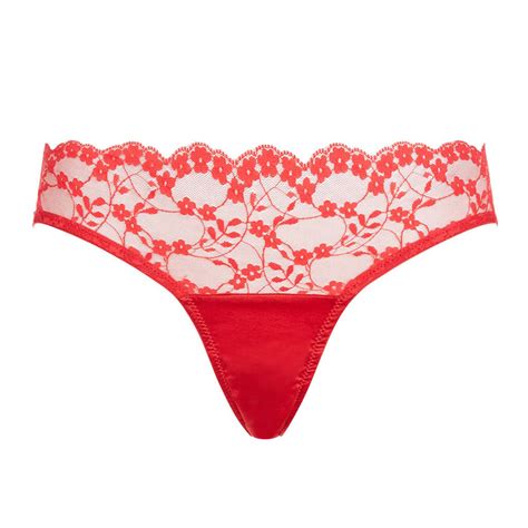 Sophia Red Lace Knickers By Katherine Hamilton