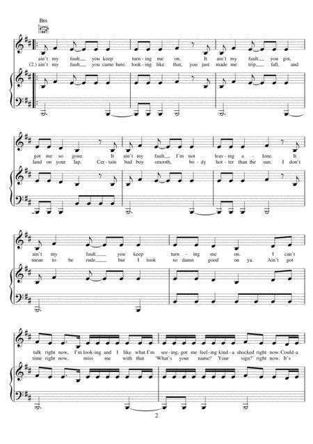 Aint My Fault By Digital Sheet Music For Pianovocalguitar Piano Accompaniment Download