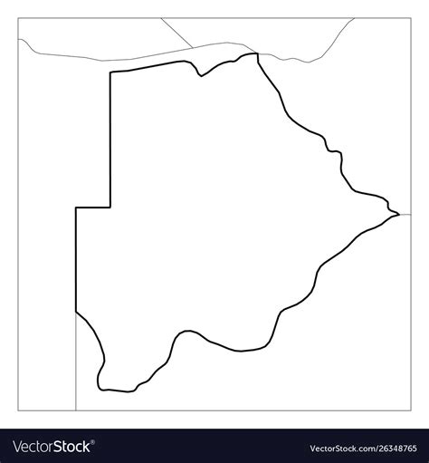 Botswana Solid Black Outline Border Map Of Country Ar Vrogue Co
