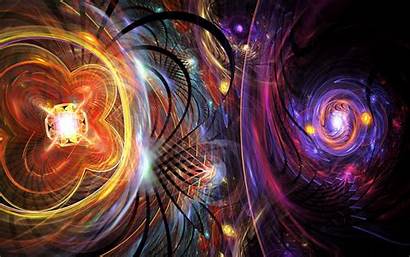 Abstract Colorful Shapes Digital Space Fractal Psychedelic