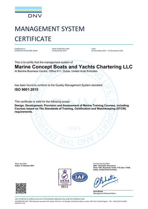 Our Dnv Iso 90012015 Iso Certification Marine Concept Dubai
