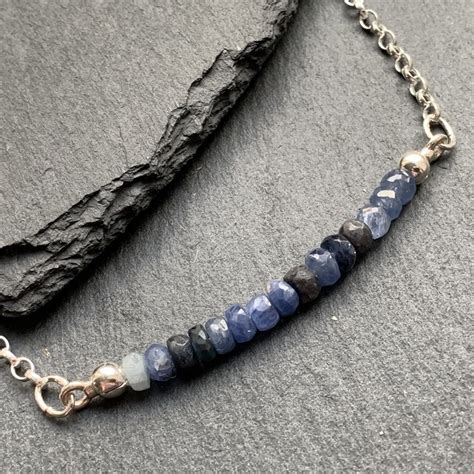 Sterling Silver And Sapphire Necklace