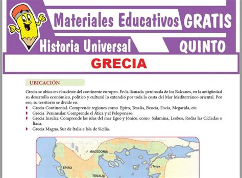 Evolución Histórica de Grecia para Quinto Grado de Secundaria