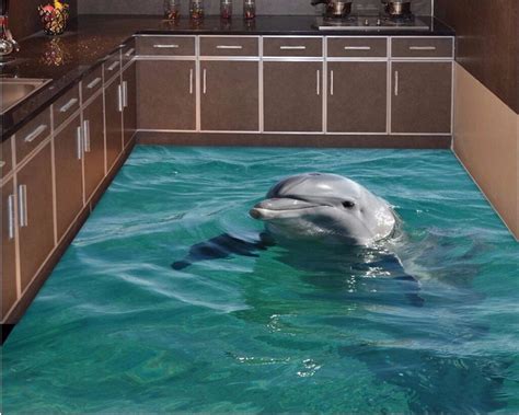 Beibehang Custom Wallpaper Photo 3d Lovely Dolphins Underwater World Of