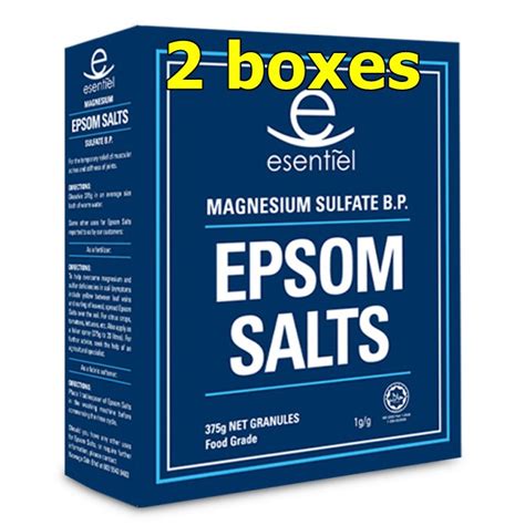 Esentiel Epsom Salts 375g X 2 Boxes Shopee Singapore