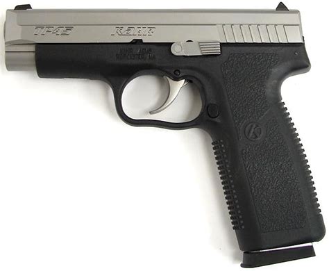 Kahr Arms Tp45 45 Acp Caliber Pistol Stainless Slide On Black Frame