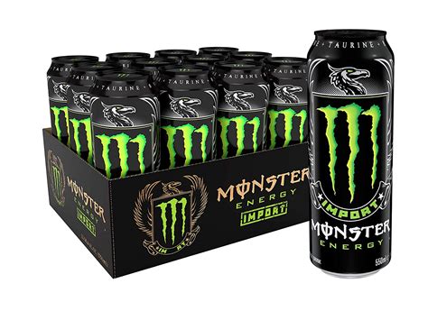 Monster Energy Import, Energy Drink, 18.6 Ounce (Pack of 12) - Walmart ...