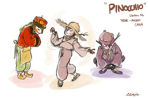 Minjes Sketchbook Pinocchio Character Design