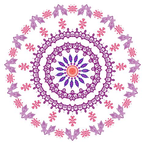 Colorful Bright Vector Illustrated Mandala Stock Vector Illustration