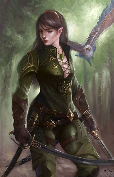 Artstation Alkyon A Half Elf Noble Ranger Dionisis Milonas Female