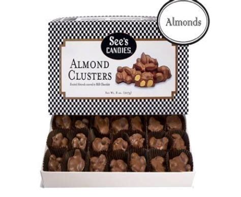 see s candies almond clusters 227grams food and drinks packaged and instant food on carousell