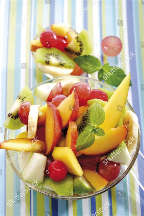 Fruit Salad Kiwis Bananas Apples Peaches Editorial Stock Photo Stock