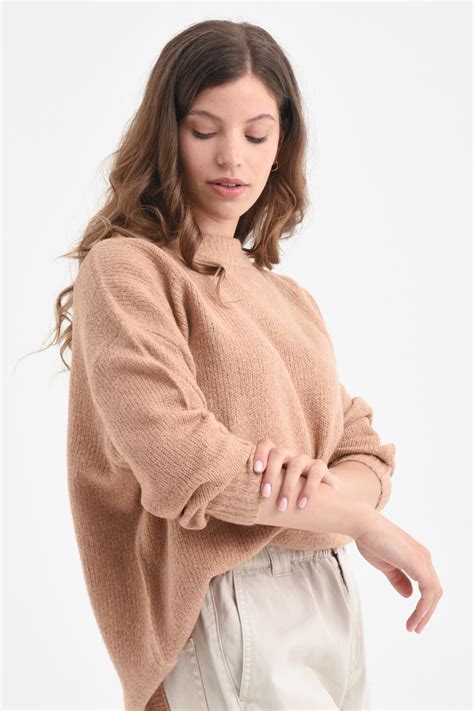 Sweater De Punto Tostado BAS Basic Simple
