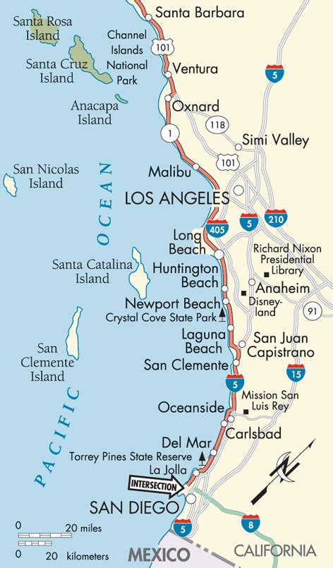 West Coast Map Of California World Map