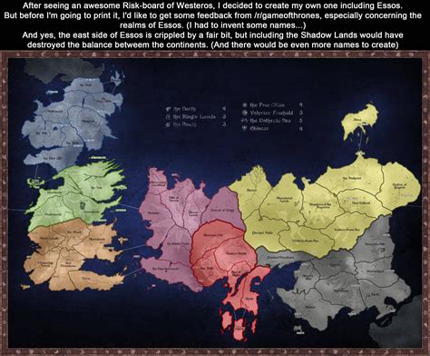 Map Of Westeros And Essos With Cities Maps Of The World