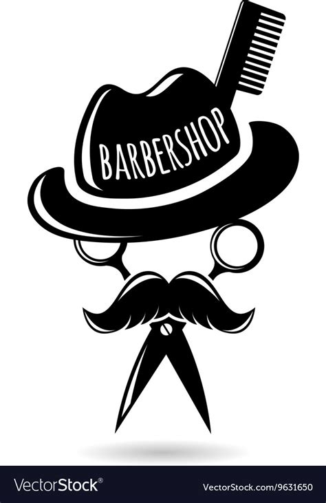 Barbershop Hipster Logo Character Royalty Free Vector Image