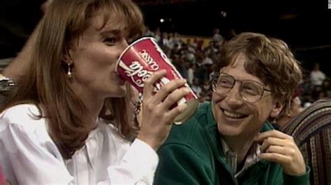 1993 video captures bill and melinda gates engaged and sharing a coke cnn video