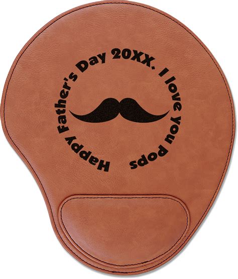 Custom Hipster Dad Leatherette Mouse Pad With Wrist Support