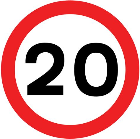 Maximum Speed Limit Sign 20 Mph Theory Test