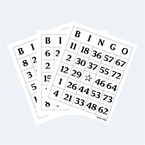 Printable Bingo Cards Large Print 2 Per Page Etsy