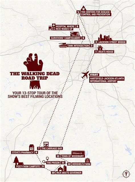 The Walking Dead Road Trip Your 13 Stop Tour Of The Shows Best