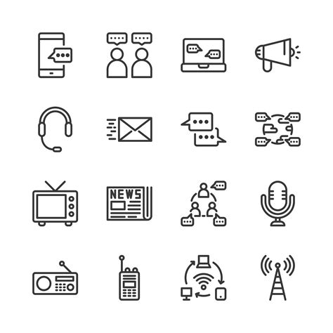 Communication Device Icon Setvector Illustration 627122 Vector Art At