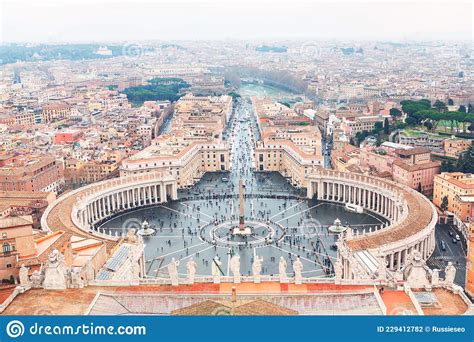 Aerial View Of Main Square In Vatican Editorial Photography Image Of