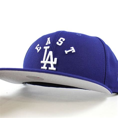 East Los Angeles Dodgers New Era 59fifty Fitted Hat Grey Under Brim