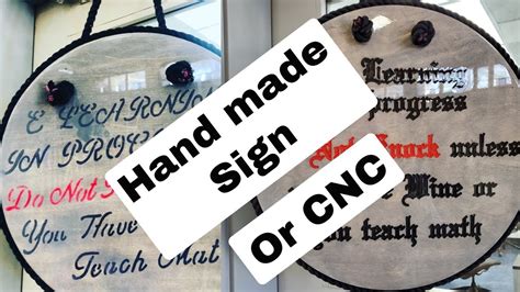 How To Make A Hand Made Sign Router Hand Made Vs Cnc Made Sign Youtube