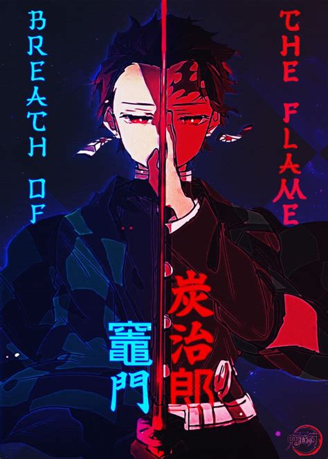 Anime Demon Slayer Tanjiro Poster Picture Metal Print Paint By Reo