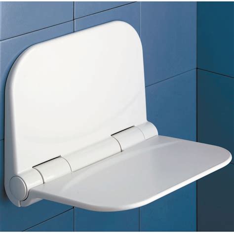 Mira Comfort Shower Seat Wall Mounted Safe Folding White Easy Install 2