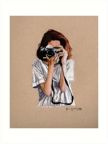 The Photographer Art Print For Sale By Paris Lomé Camera Drawing