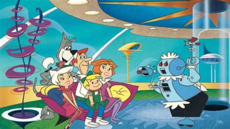 The Jetsons Animated Tv Series Cast In Flying Car And Rosie Robot