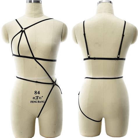 jlx harness unique design gothic body bondage harness lingerie women edgy clothes accessories