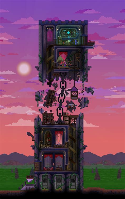What Is Left Of A Wizards Tower By Paperairship Terraria House