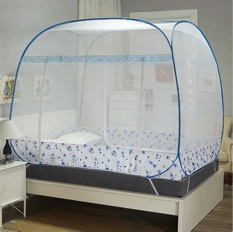 Summer Three Door Folding Mesh Insect Bed Zipper Square Mosquito Net