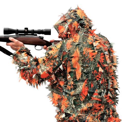 The See3d Blaze Orange 3d Leafy Ghillie Camouflage Suit See3d Camo
