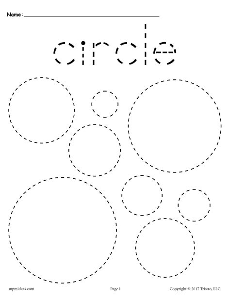 Free Circles Tracing Worksheet Preschool Tracing Free Preschool
