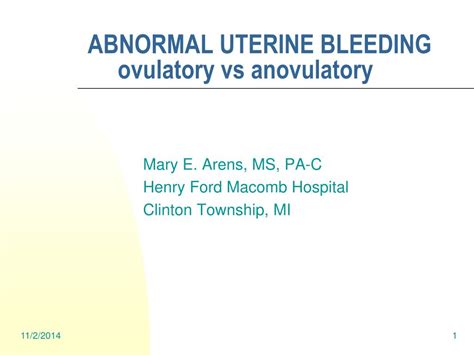 Ppt Abnormal Uterine Bleeding Ovulatory Vs Anovulatory Powerpoint Presentation Id6120928